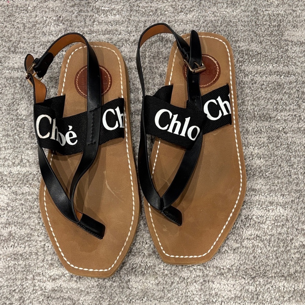 Chloe Black and Brown Women's Sandals size 38